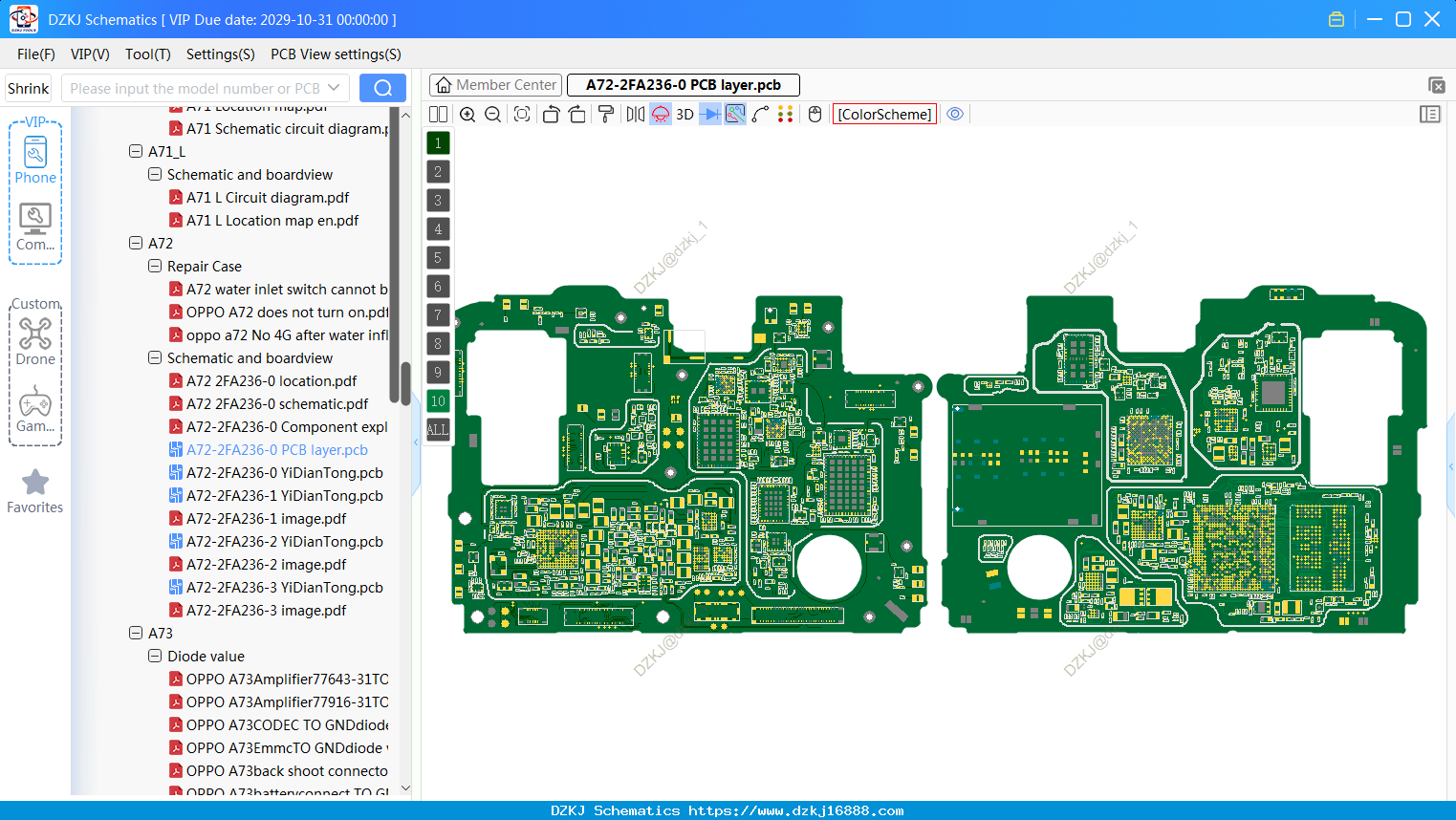 OPPO A72-2FA236-0 PCB Layer